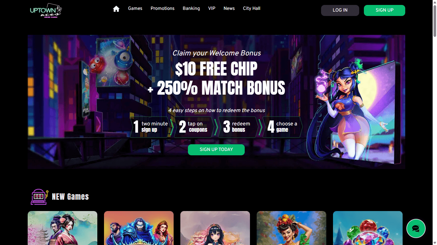 Uptown Aces Casino Desktop screenshot